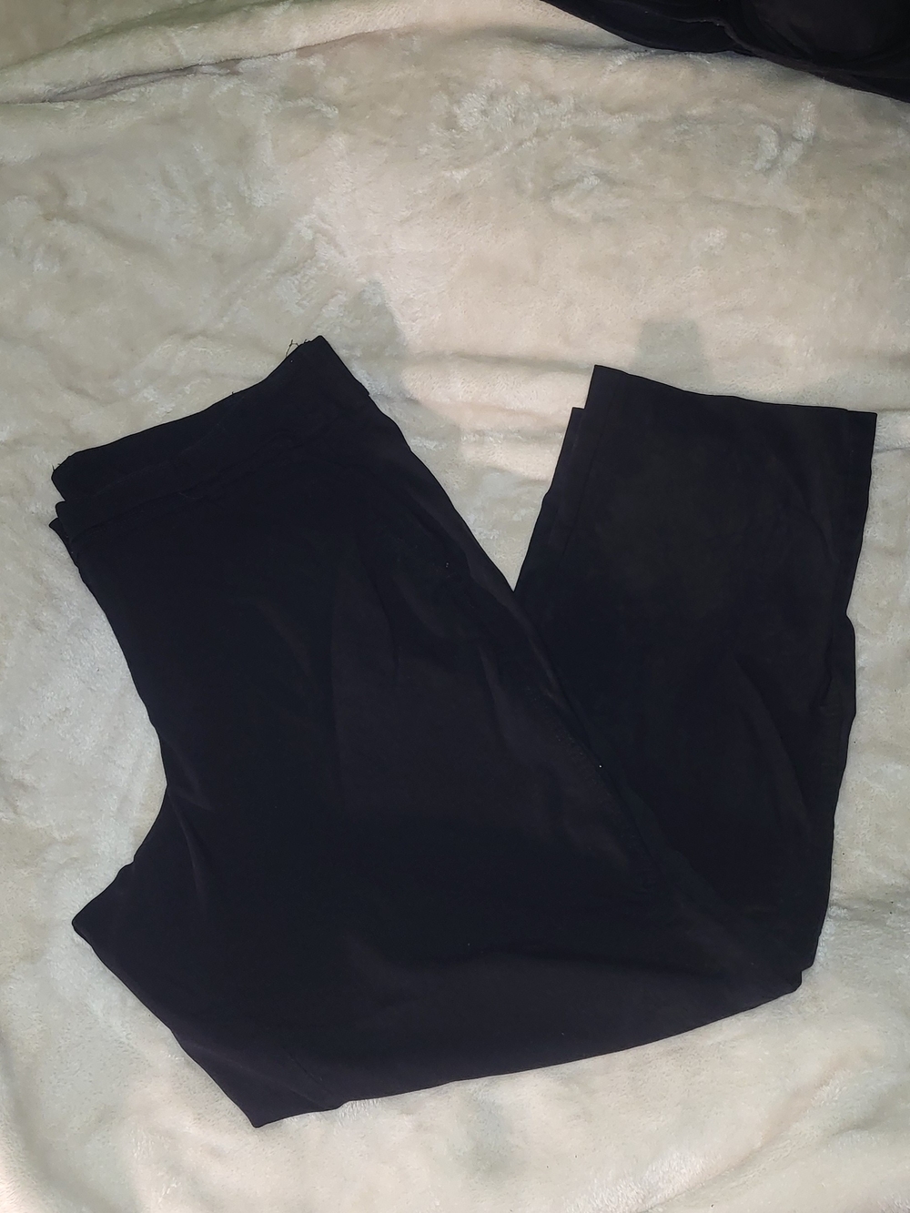 Lane Bryant Black Wide-Leg Pull-On Trousers